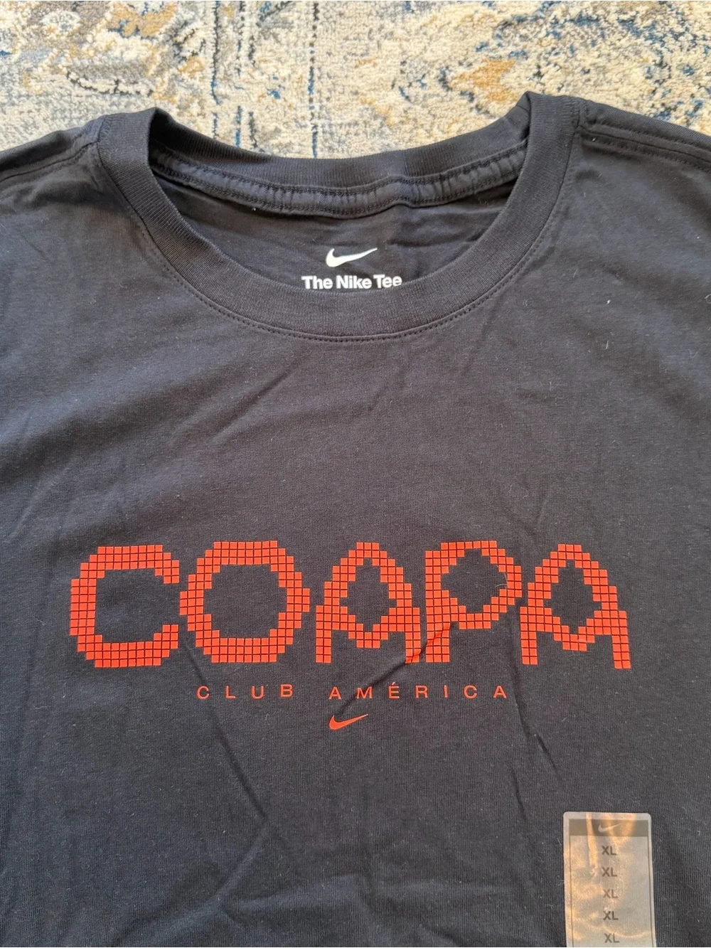 Nike Black COAPA Club América Graphic Tee with Red Logo